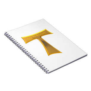 Franziskaner Tau Cross Pax Et Bonum Gold Metallic Notizblock