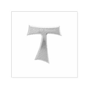 Franziskaner Tau Cross Pax Et Bonum Gold Metallic Permastempel