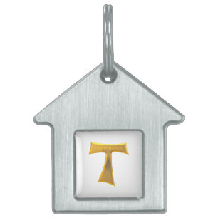 Franziskaner Tau Cross Pax Et Bonum Gold Metallic Tiermarke