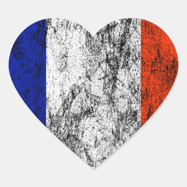 Franziskanerflagge Herz-Aufkleber (Vorderseite)