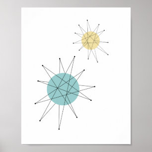 Franziskanischer Sternenexplosion Mitte des Jahrhu Poster