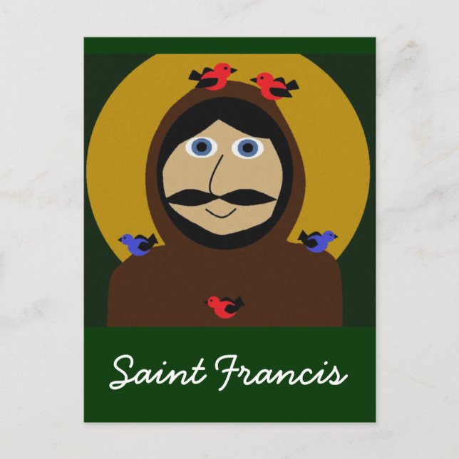 Franziskus und die Vögel Postkarte (Vorderseite)