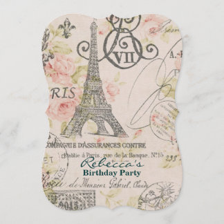 Franzose eiffel turm party Geburtstag Einladung