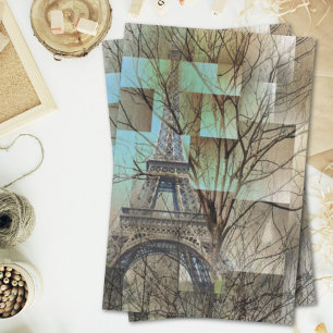 Franzose Herbstbäumturm Paris Seidenpapier