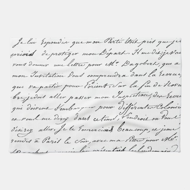 Franzose-Paris-Skript Handtuch (Horizontal)