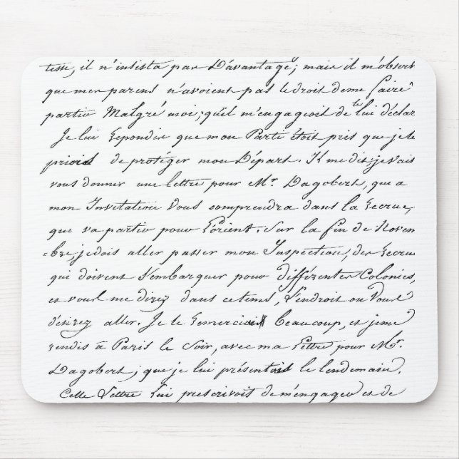 Franzose-Paris-Skript Mousepad (Vorne)