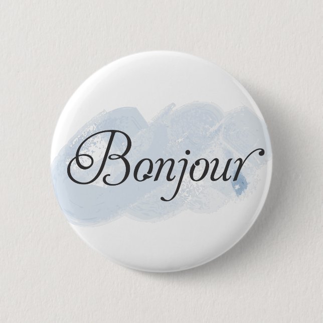Franzosen Bonjour Button (Vorderseite)