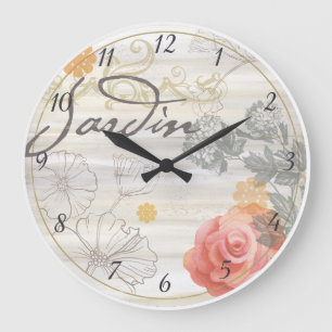 Franzosen Jardin Blumenuhr Große Wanduhr