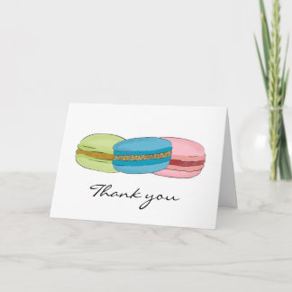Franzosen Macarons (Makronen) danken Ihnen Dankeskarte