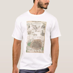 Franzosen Portsand Häfen und Plan von Paris T-Shirt