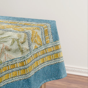 Franzosen stickten Blumen-Gewebe-Blick Tischdecke