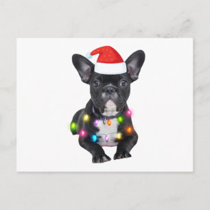Franzosen-Weihnachtsgeschenk für Bulldoggenliebhab Postkarte