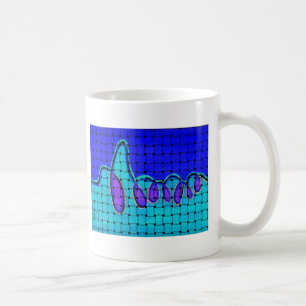 Französisch Blau Abstrakt mit Woven Texture Kaffeetasse
