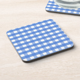 Französisch Blau und Weiß Gingham Untersetzer