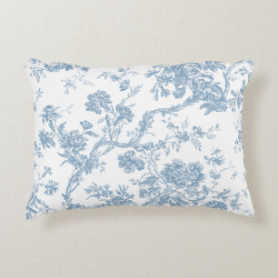 Französisch Blue Custom Brushed Polyester Accent P Dekokissen
