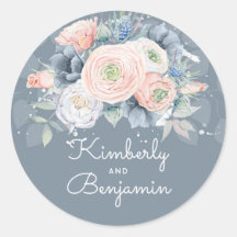 Französisch Blue und Quarz Rose Floral Wedding
