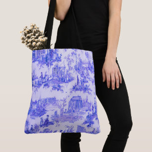Französisch Blue White Toile Chinoiserie Stil Rust Tasche