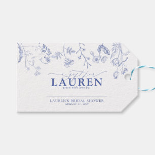 Französisch Blue & White Viktorianisch Dusche Kein Geschenkanhänger