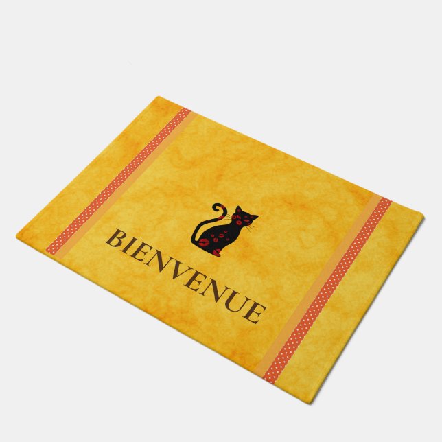 Französisch: Bonne Soiree Doormat Fußmatte (Schrägansicht)