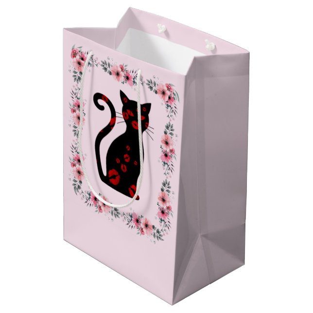 Französisch: Bonne Soiree-Geschenktasche Mittlere Geschenktüte (Rückseite Schrägansicht)