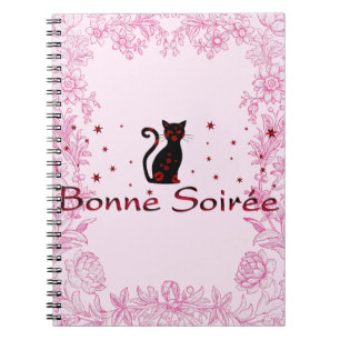Französisch: Bonne Soiree-Notebook Notizblock