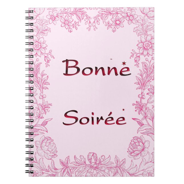 Französisch: Bonne Soiree-Notebook Notizblock (Vorderseite)