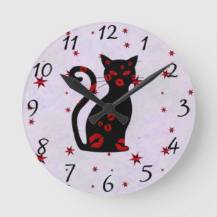 Französisch: Bonne Soiree Round Clock Runde Wanduhr