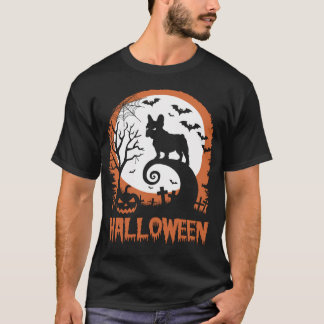 Französisch Bulld0g und Moon Funny Halloween Kostü T-Shirt