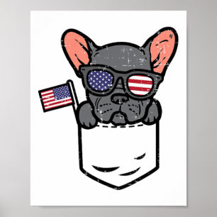 Französisch Bulldog Pocket Frenchie American USA 4 Poster