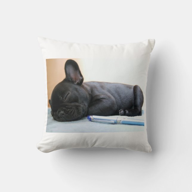 Französisch Bulldog Welpe.png Kissen (Vorderseite)