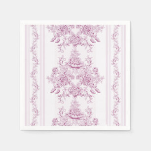 Französisch chic,pink,toile,floral,muster,viktori serviette