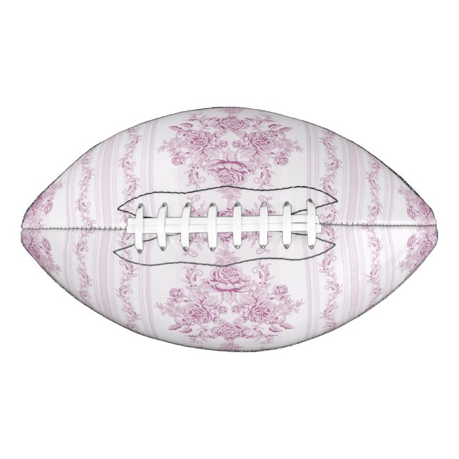 Französisch chic,pink,toile,floral,muster,viktoria football (Vorderseite)