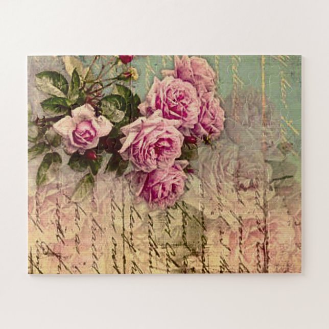 Französisch Country chic, Shabby Chic, rosa Rosen, (Horizontal)