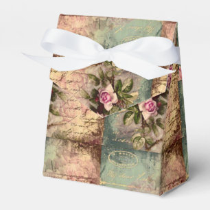 Französisch Country chic, Shabby Chic, rosa Rosen, Geschenkschachtel