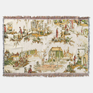 Französisch Creme Toile Chinoiserie Stil Rustikal Decke