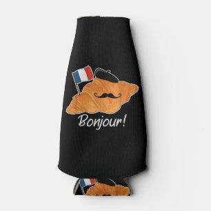 Französisch Croissant Lover France Flag Frankophil Flaschenkühler