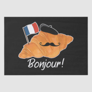 Französisch Croissant Lover France Flag Frankophil Seidenpapier