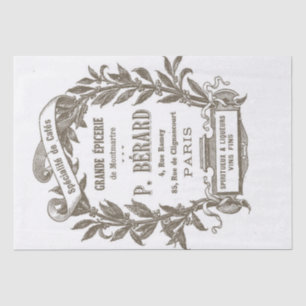 Französisch Ephemera Épicerie Märkte Küche Seidenpapier