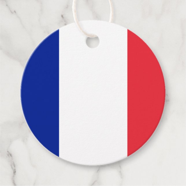 Französisch Flag Fvor Tags Geschenkanhänger (Vorderseite)