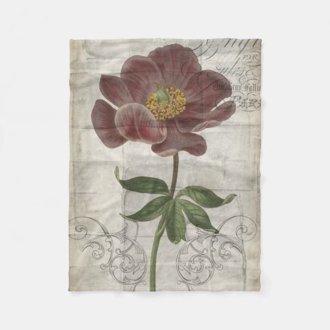 Französisch-Floral I Fleecedecke (Vorderseite)