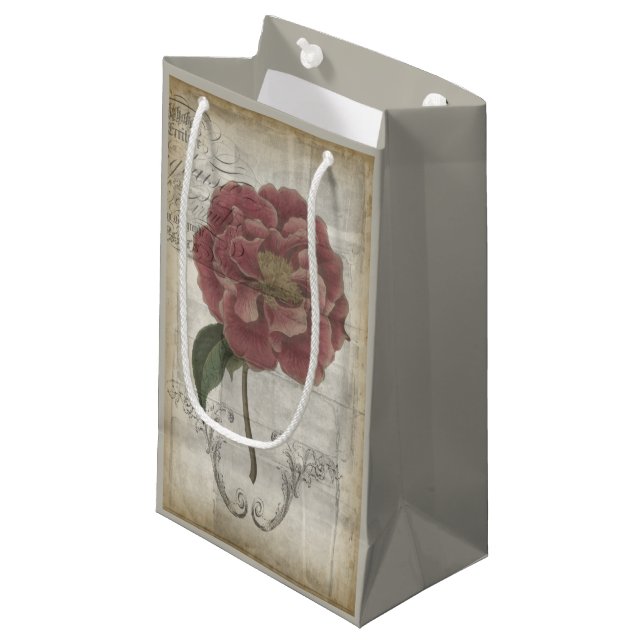 Französisch-Floral III Kleine Geschenktüte (Vorderseite Schrägansicht)