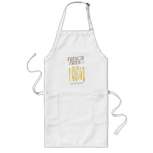 Französisch Fries Liebe Sprache Funny Apron Lange Schürze