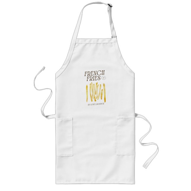 Französisch Fries Liebe Sprache Funny Apron Lange Schürze (Vorne)