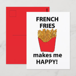 Französisch Fries macht mich glücklich Französisch Postkarte