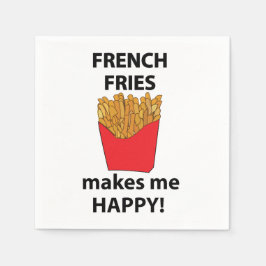 Französisch Fries macht mich glücklich Französisch Serviette