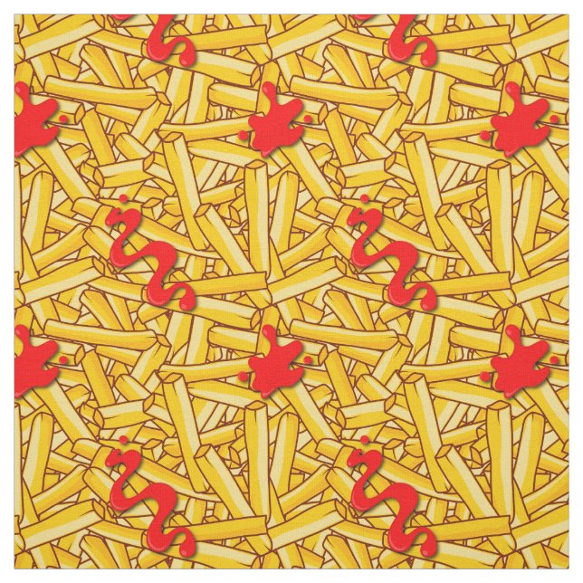Französisch Fries mit Red Sauce Funny Stoff (Muster)