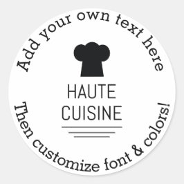 Französisch Gourmet Haute Cuisine Runder Aufkleber