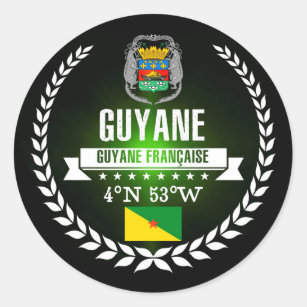 Französisch-Guayana Runder Aufkleber