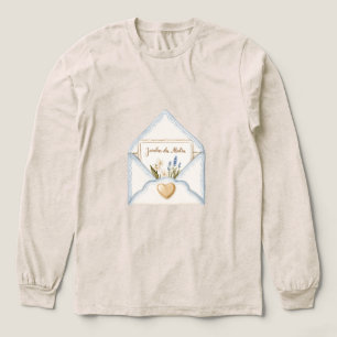 Französisch Hellblau Creme Umschlag Herz Blumen Tri-Blend Shirt
