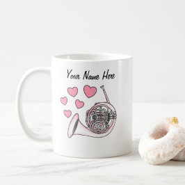 Französisch Horn Custom Wedding Tasse Brass Musike